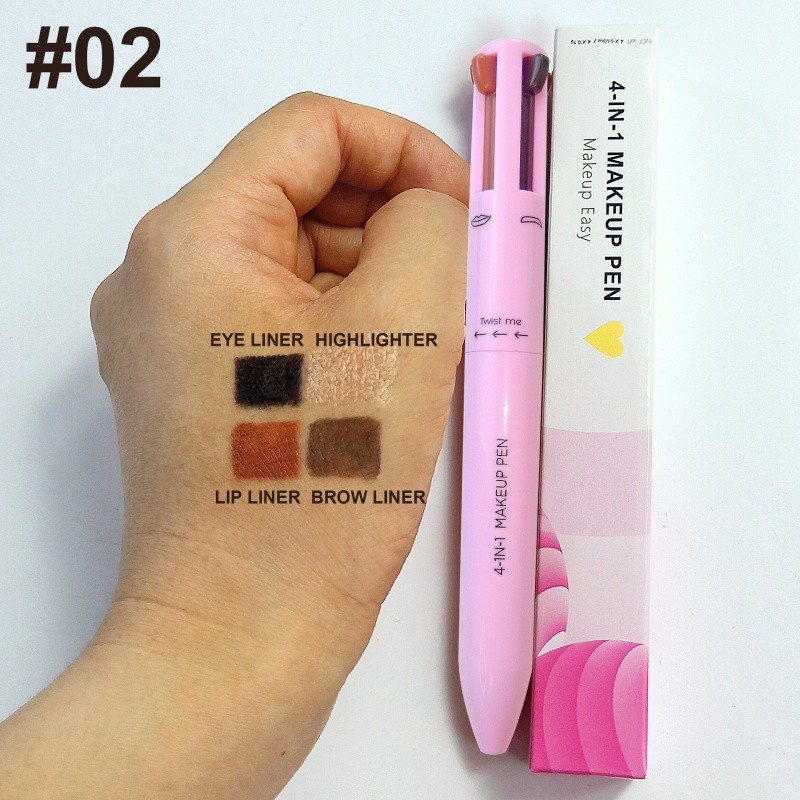 Makeup Pen Manufacturer - 4 in 1 Makeup Pen Touch up Eyebrow Pencil Eyeliner Lip Liner Highlight
