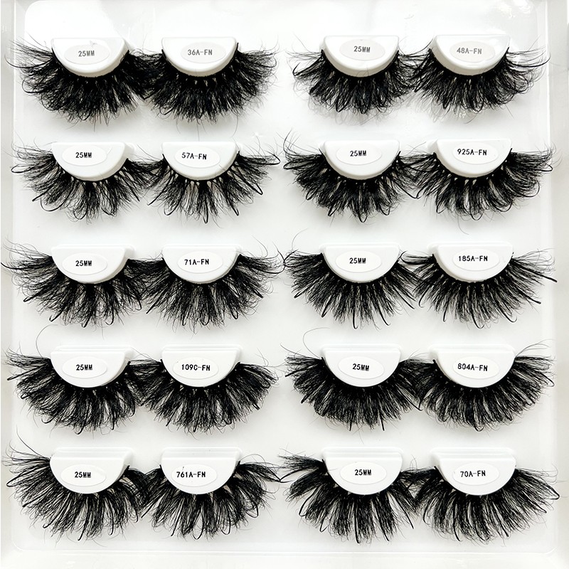 Mink Fur Eyelash Manufacturer - 3D Full Volume Wispy Mink Fur Eyelash Handmade with Look-Like Extensions Free