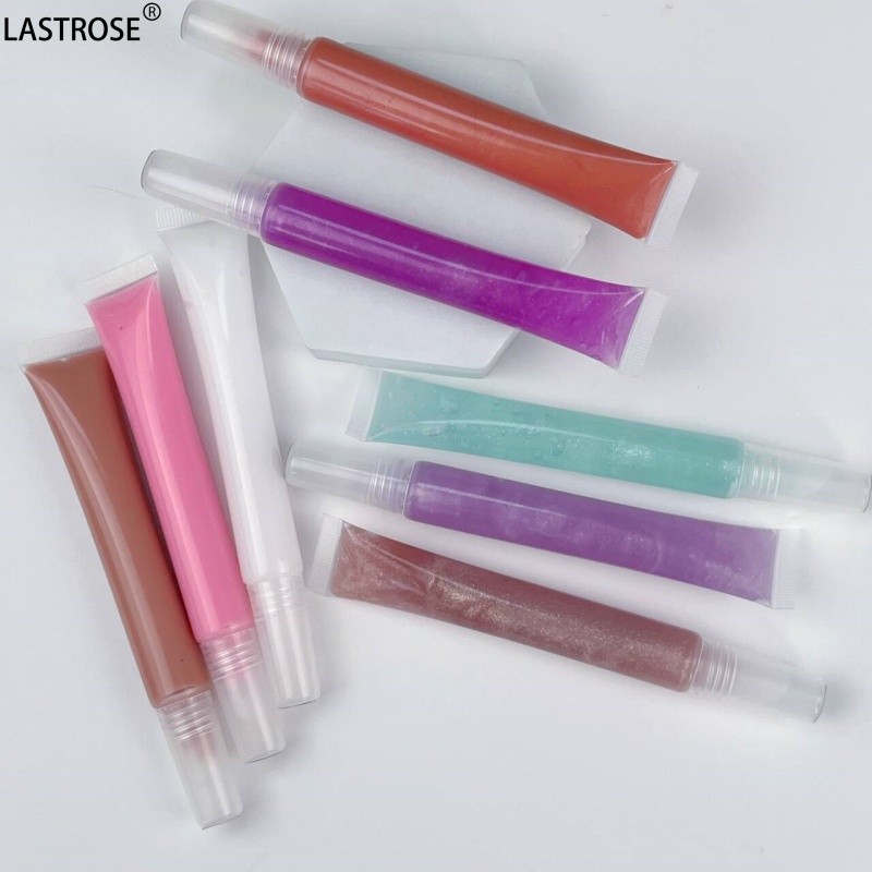 Lip Oil Manufacturer - 15ML Squeeze Vitamin Liquid Lip Balm Tint Clear Brown Fruit Gift Lip Plumper