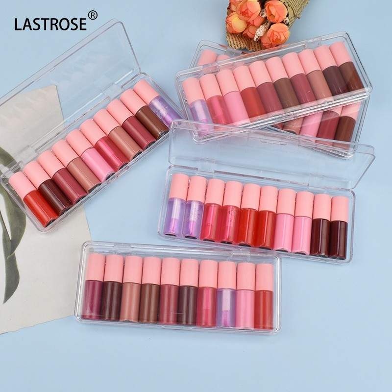 Mini Lip Gloss Kit Factory - Private Label Mini Lip Gloss Kit 10pcs Mini Waterproof Hydrating Organic Matte Liquid