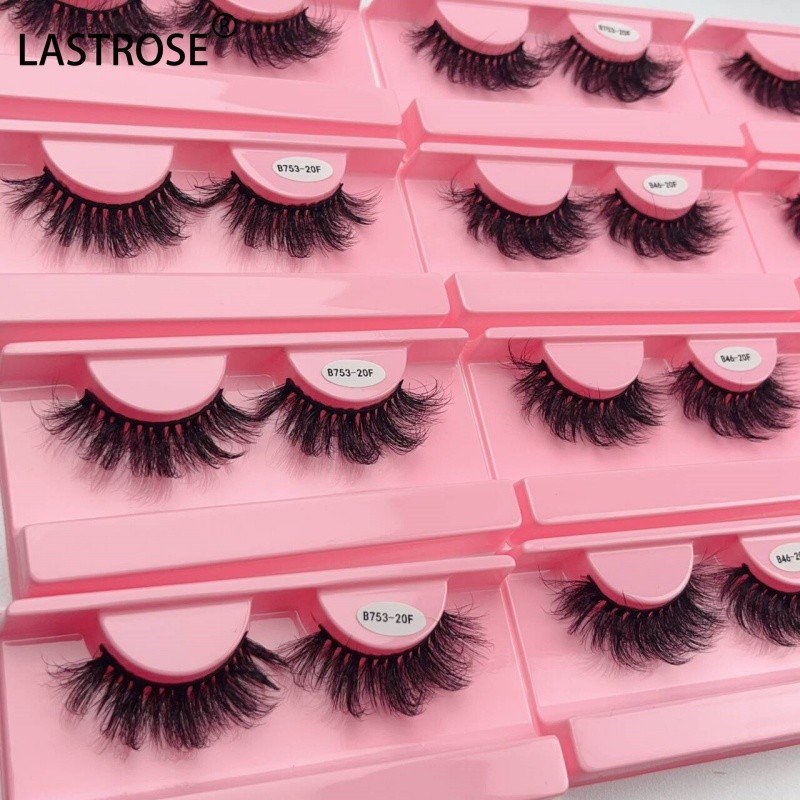 Vegan Mink Eyelash Factory - 15mm 20mm 25mm Vegan Fluffy Faux 3D Mink Eyelash Wholesale Gift Ribbon Lashes Box