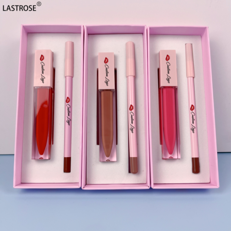 Matte Lipliner Kit Supplier - OEM 2 in 1 Creamy Natural Matte Lipliner Vegan Lipstick Makeup Gift Kit Wholesale