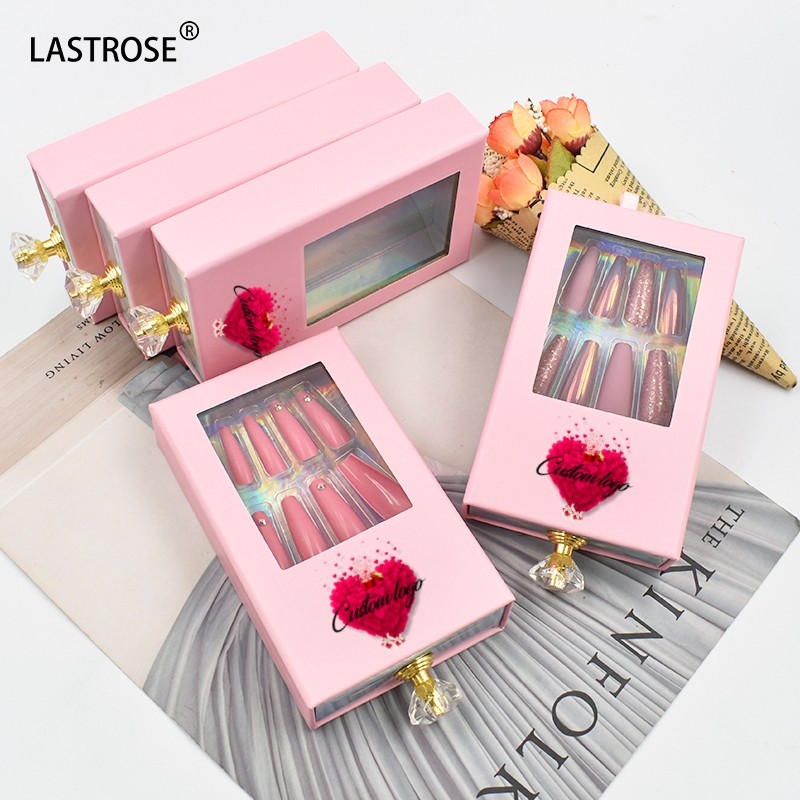 Sliding Press on Nail Box Factory - New Sliding Press on Nail Packaging Box Nail Box Packaging Private Label Drawer Box