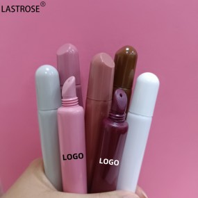 Glossy Lip Balm Tube Factory - Wholesale 10ML Glossy Lip Balm Squeeze Tube Packaging White Pink Plastic PE Material Squeeze
