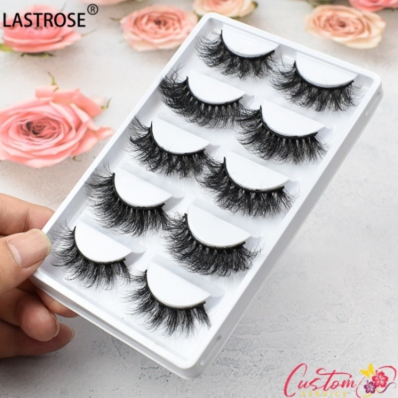 Russian Curl Eyelash Supplier - 20 mm Natural Style Faux Mink Eyelash Russian Curl Fluffy Full Strip Thick Messy Vegan