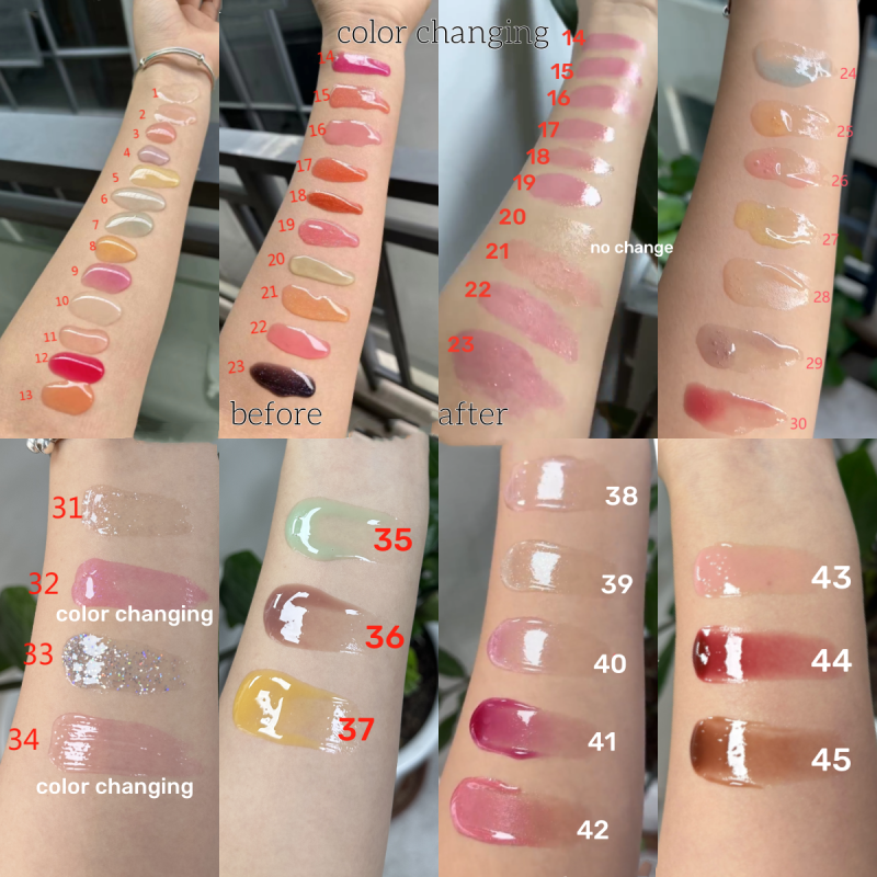 Lip Balm Supplier - Color Changing Lip Oil Plumper Clear Vitamin Liquid Lip Balm Vegan Tint Glow Pink