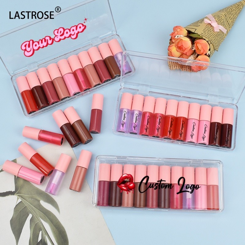 Mini Lip Makeup Set Supplier - Wholesale 10pcs Mini Lip Makeup Set Private Label Pigment Matte Glossy Glitter Shine