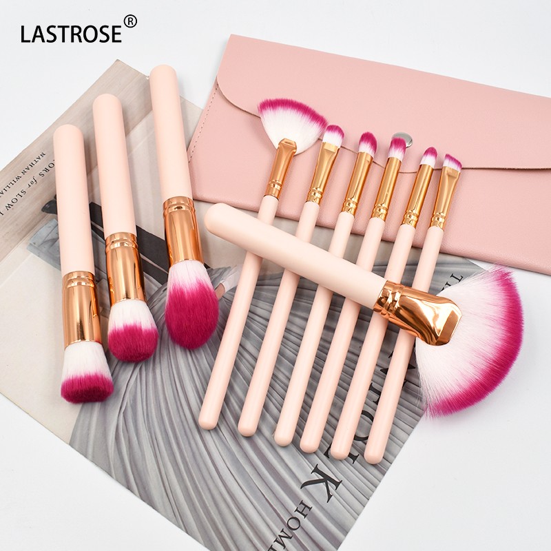 Powder Foundation Brush Set Supplier - Powder Foundation Brush Set Private Label Pink Make-up Brushes for Makeup Synthetic