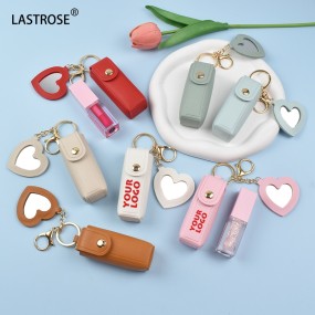 Lipstick Bag Manufacturer - Fashion Portable Mini Lipstick Lip Oil Bag Travel Pouch PU Cosmetic Bag Makeup Heart