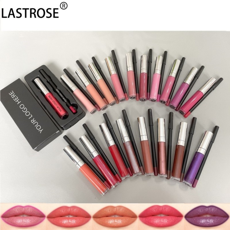 Lip Makeup Set Supplier - Factory Wholesale Moisturizing 19 Colors Nude Lip Gloss Vegan Matte Cream Lip Liner Pencil Kit Private Label