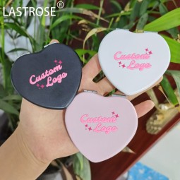 Metal Cosmetic Mirrors Supplier - Wholesale 3 Colors Heart Compact Mirror Cut Mini Pu Leather Makeup Mirrors
