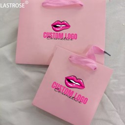 Art Paper Gift Packaging Manufacturer - Wholesale Luxury Recyclable Art Paper Gift Packaging Ribbon Handles Kraft Paper Bag