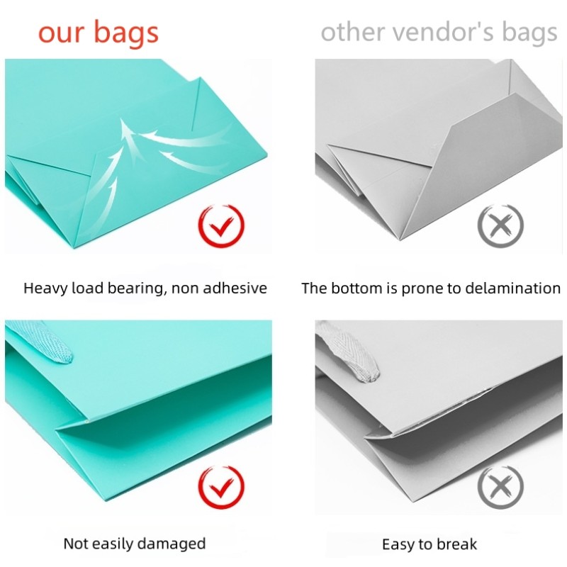 Gift Paper Bag Manufacturer - Factory Price Baby Pink Gift Paper Bag Private Label Luxury Paper Bags Wholesale