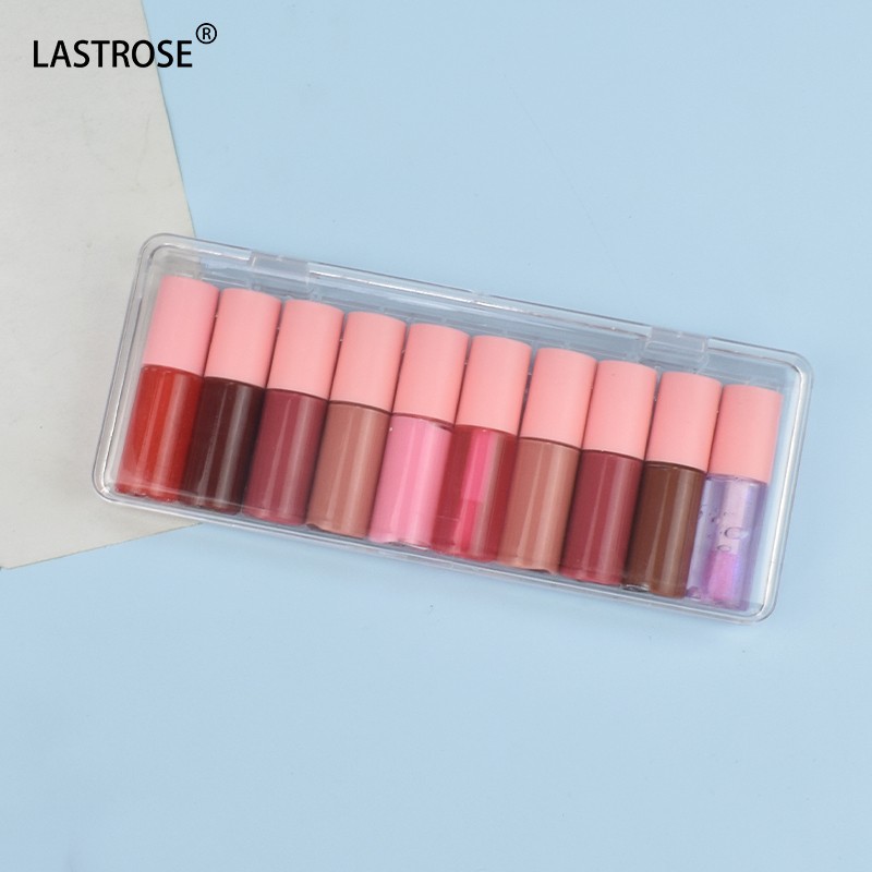 Mini Lip Gloss Kit Factory - Private Label Mini Lip Gloss Kit 10pcs Mini Waterproof Hydrating Organic Matte Liquid