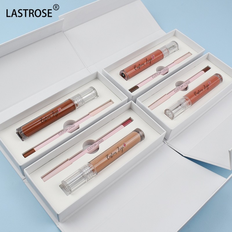 Makeup Set Manufacturer - 2 in 1 Vegan High Pigment Lip Liner & Lip Gloss Kit with Gift Set Packaging