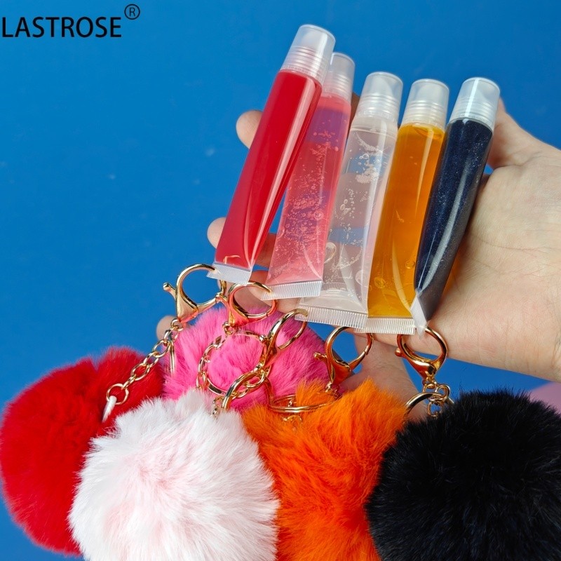 Lip Plump Oil Supplier - Vegan Plumping Lip Oil Fruit Private Label Lip Oil With Pompom Hydrating