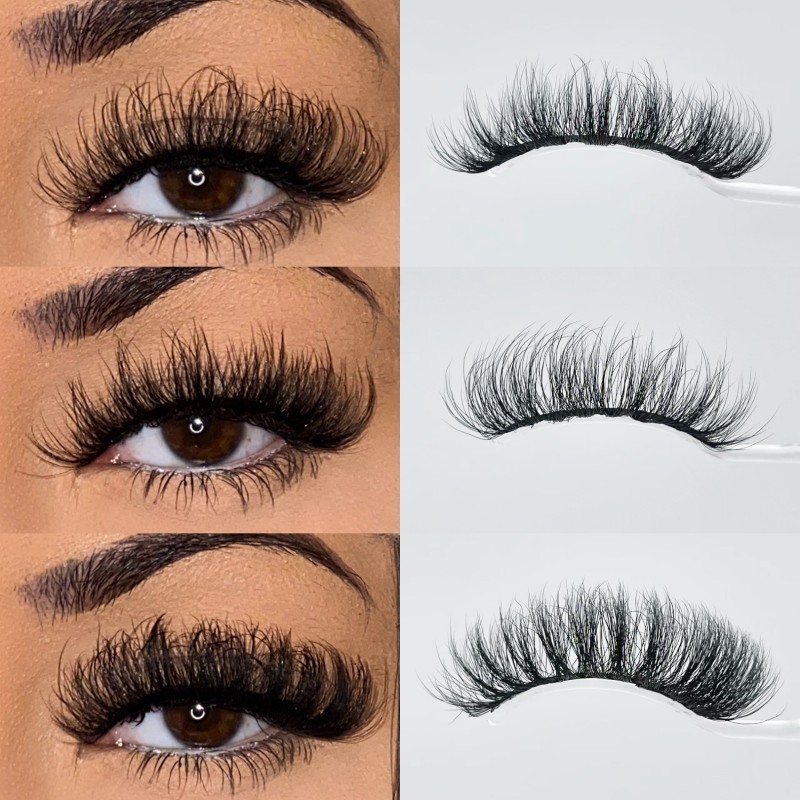 False Lashes Manufacturer - Wholesale 15-30mm Fluffy Faux Mink Lashes Private Label Fluffy Lash Strips