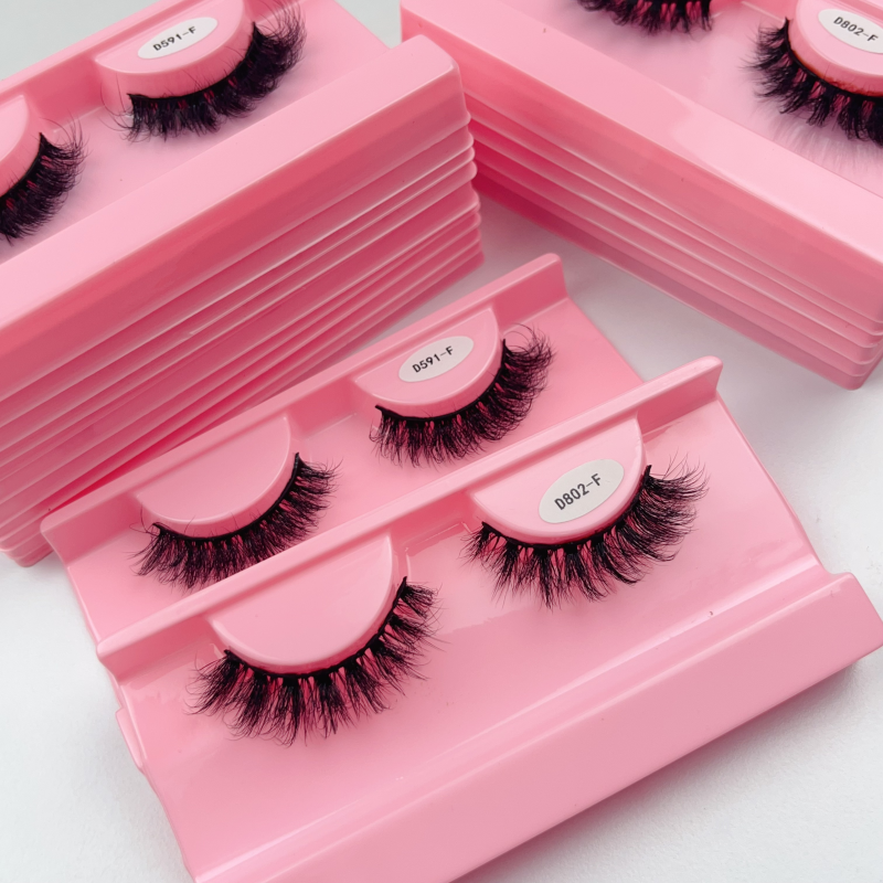 Real Mink Eyelash Manufacturer - New Style 3D 15mm/20/25mm100% Real Mink Eyelash With Lash Boxes Full Strip