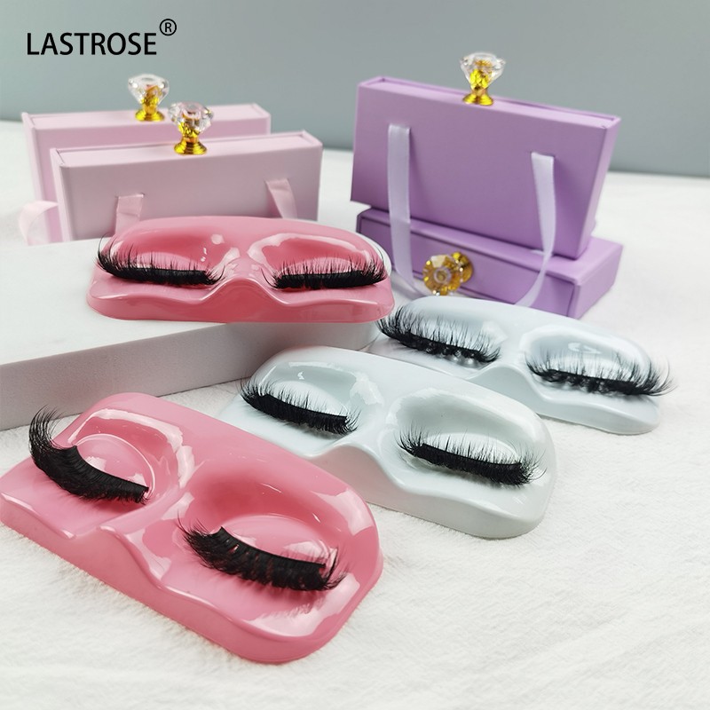 Pink Tray Eyelash Supplier - Wholesale 15mm 20mm Fluffy Natural Russian Curl Pink Tray Faux Mink Eyelash Private Label