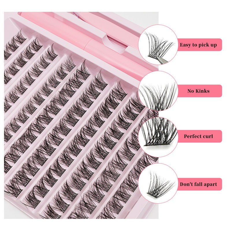 Segment Lashes Kit Factory - Wholesale DIY Segment Lashes Kit Private Label Faux Mink Cluster Lashes Eyelashes Extension