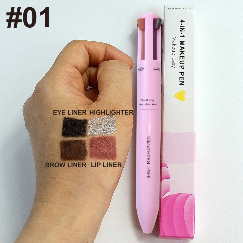 Makeup Pen Manufacturer - 4 in 1 Makeup Pen Touch up Eyebrow Pencil Eyeliner Lip Liner Highlight