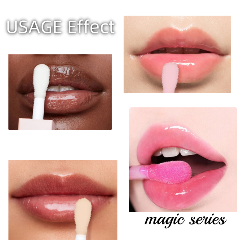 Lip Oil Manufacturer - 15ML Squeeze Vitamin Liquid Lip Balm Tint Clear Brown Fruit Gift Lip Plumper