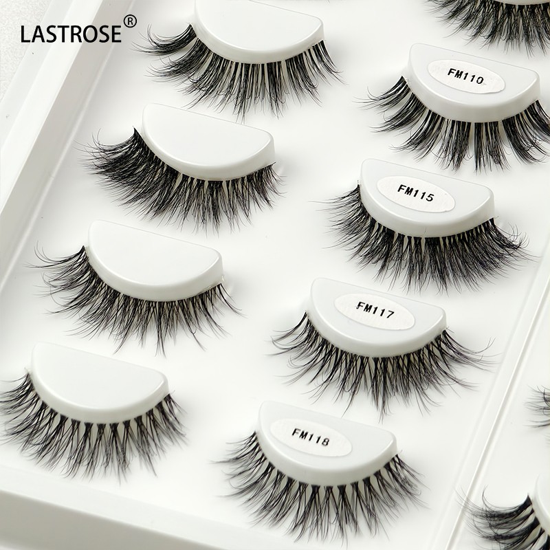 Vegan Lashes Factory - Natural Long Clear Band Vegan Lashes Fall Strip Faux Mink Eyelash Private Label