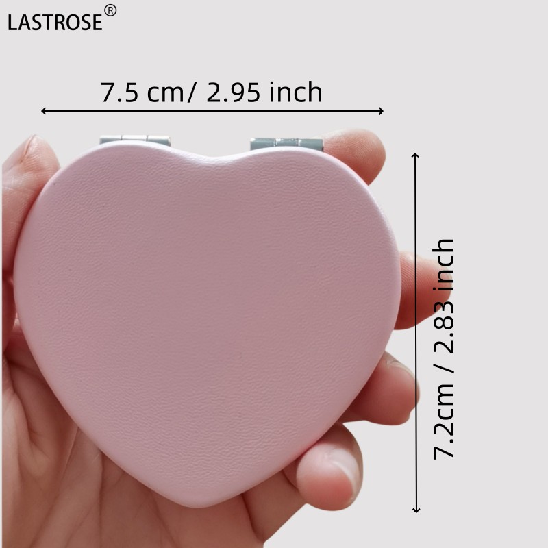 Compact Mirror Manufacturer - Wholesale Private Label Magnification Heart Shape Mirror Dual Side Hand Portable