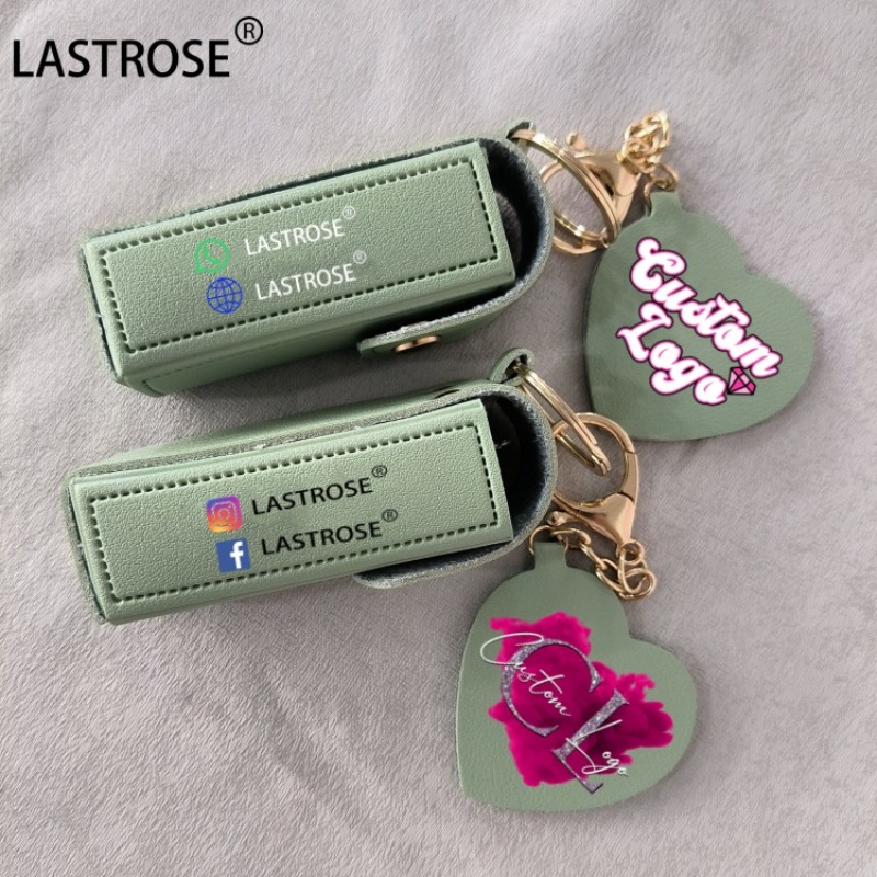 Lip Oil PU Bag Factory - Wholesale Small square Travel Lip Oil PU Bag Lipstick Holder Bag with Keychain Mini