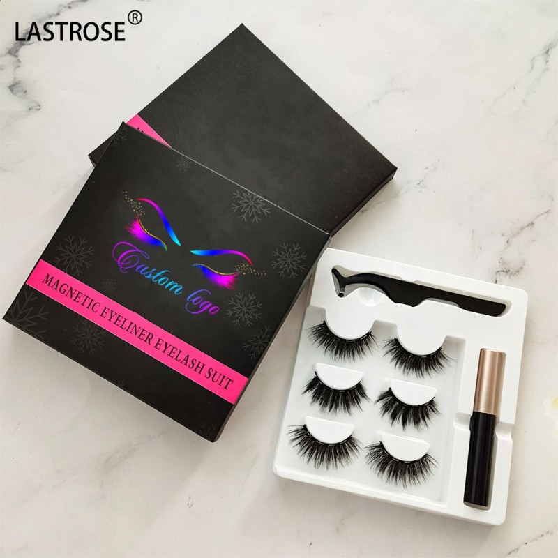 Magnetic Lashes Kit Supplier - Natural Fake Lashes Case Magnetic Lashes Liquid Eyeliner Eyelash 3d Magnet False Eyelash