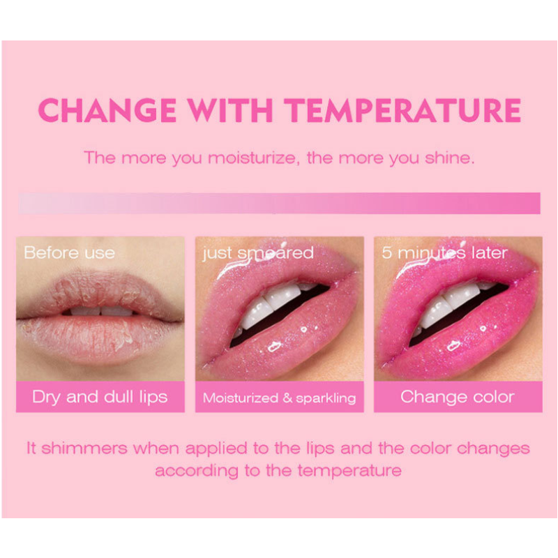 Lip Glow Oil Factory - Hot Selling Private Label Long-lasting Glitter Lip Gloss Oil Vegan Shimmer