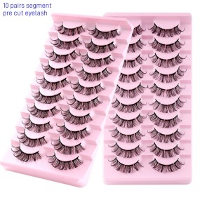 Pre-cut Eyelash Extension Supplier - Factory Price Pre-cut Eyelash Extension Cluster Eyelash DIY Segmented-cluster Eyelashes