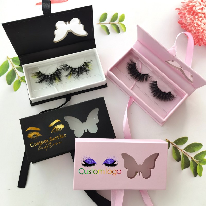 Eyelashes Packaging Case Manufacturer - Private Label Luxury Empty Holographic Pink Eyelashes Packaging Case Wholesale