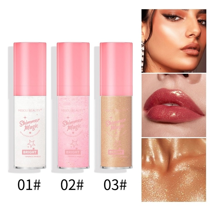 Body Glitter Powder Supplier - Highlighter Patting Powder Full Body Collarbone Brightening Bridal Makeup