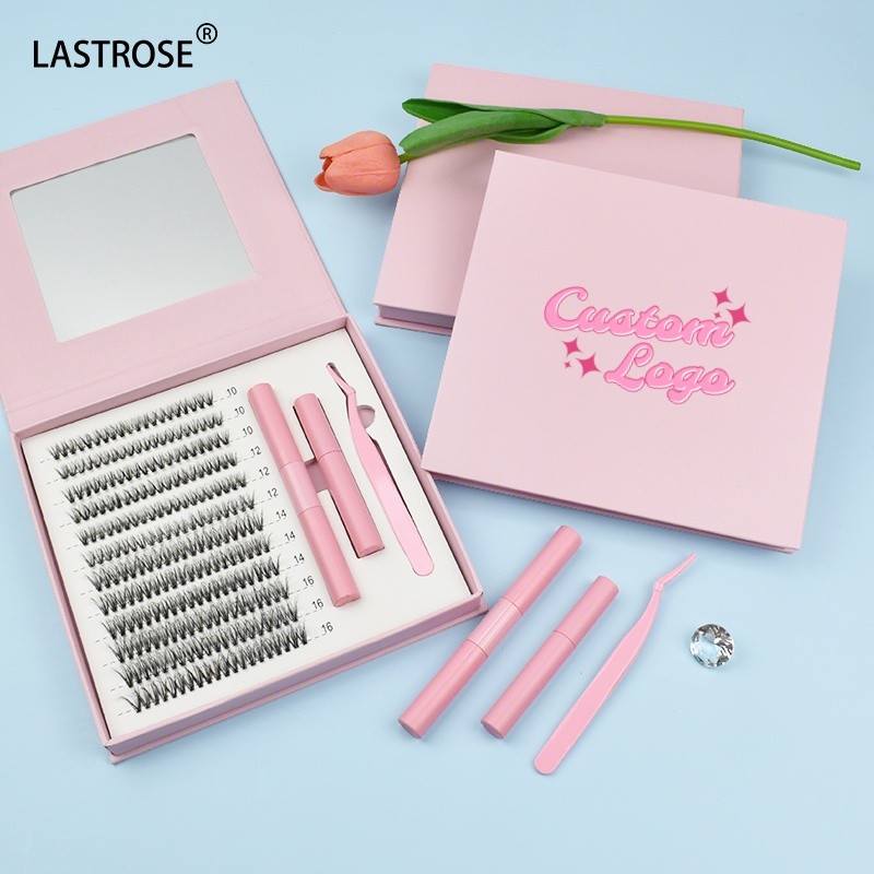 Lash Extensions Kit Manufacturer - Press on Lash Cluster Pre-glued Lashes Wholesale Lash Extensions Kit Diy