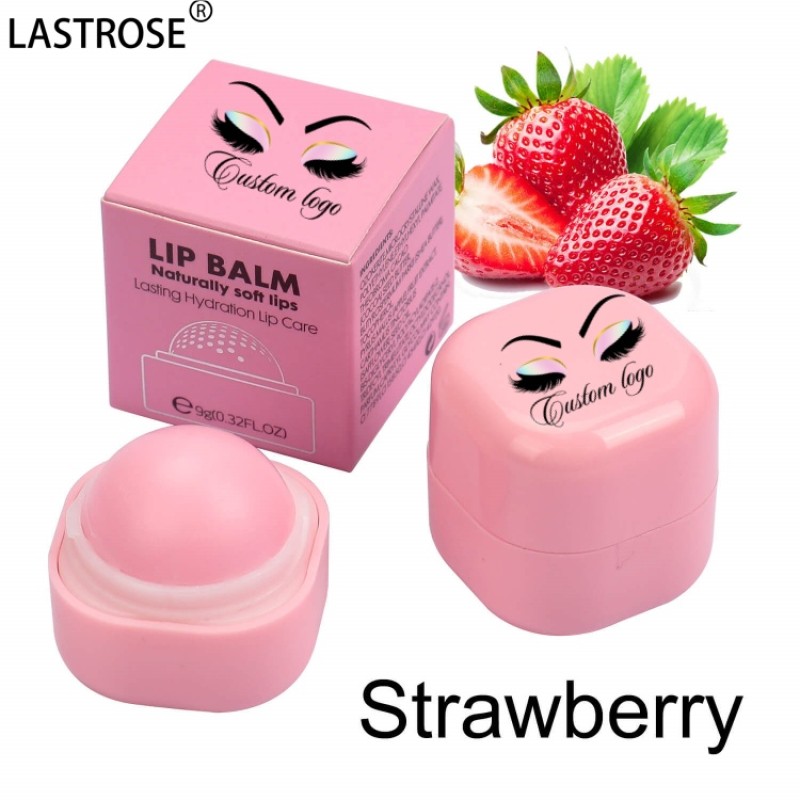 Lip Balm Factory - 4 Flavors Strawberry Lip Balm Natural Long Lasting Sunscreen Lip Care