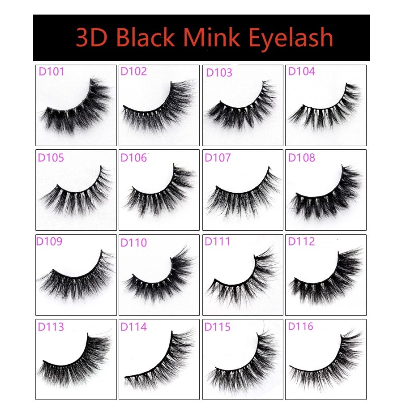 Eyelash Package Box Supplier - Factory Price 3D Black Mink Fur Eyelash Natural Length 15-18mm Eyelash Private Label
