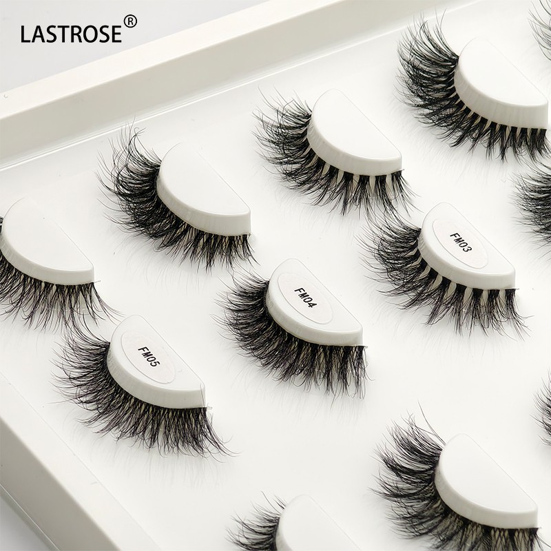 Single Pair Lashes Manufacturer - Private Label Faux Mink Full Strip Lashes Wholesale 12-15 mm Clear Band Single Pair
