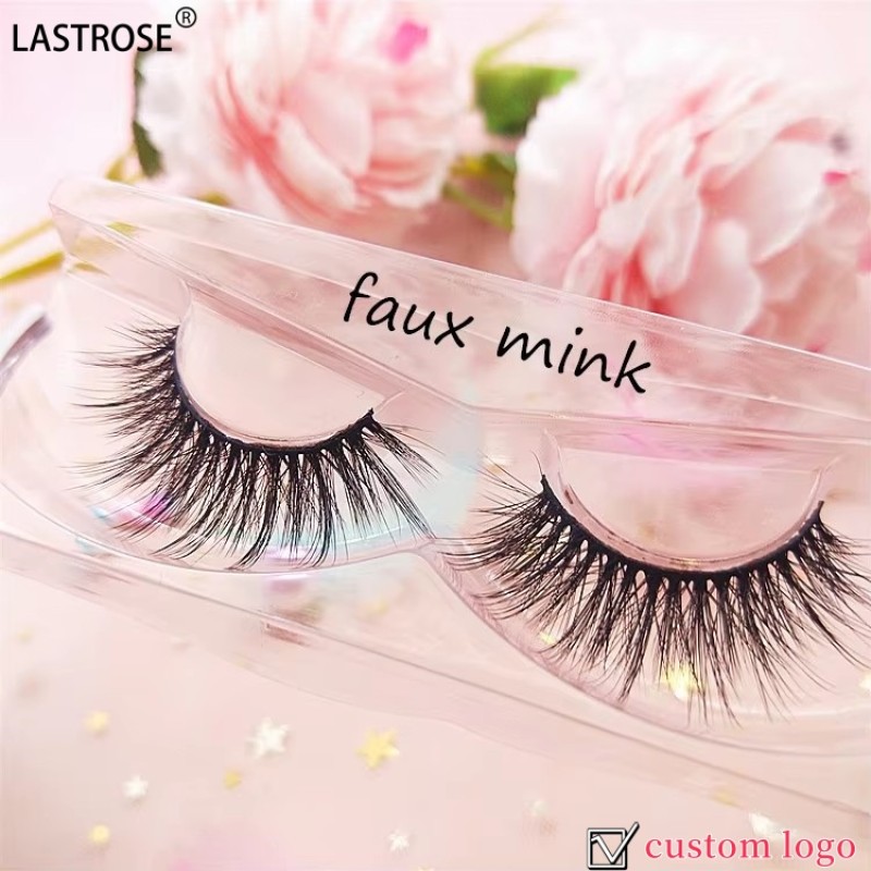 Natural Faux Mink Eyelashes Manufacturer - 15mm Natural Faux Mink Eyelashes 3d Vegan Wholesales Fluffy Full Strip Thick