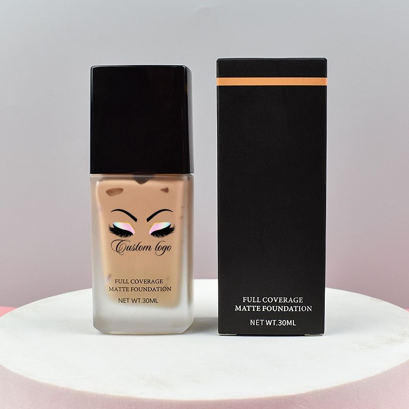 Liquid Foundation Manufacturer - Matte Waterproof Medium Full Coverage Brighten Makeup Liquid Foundation Private Label Face