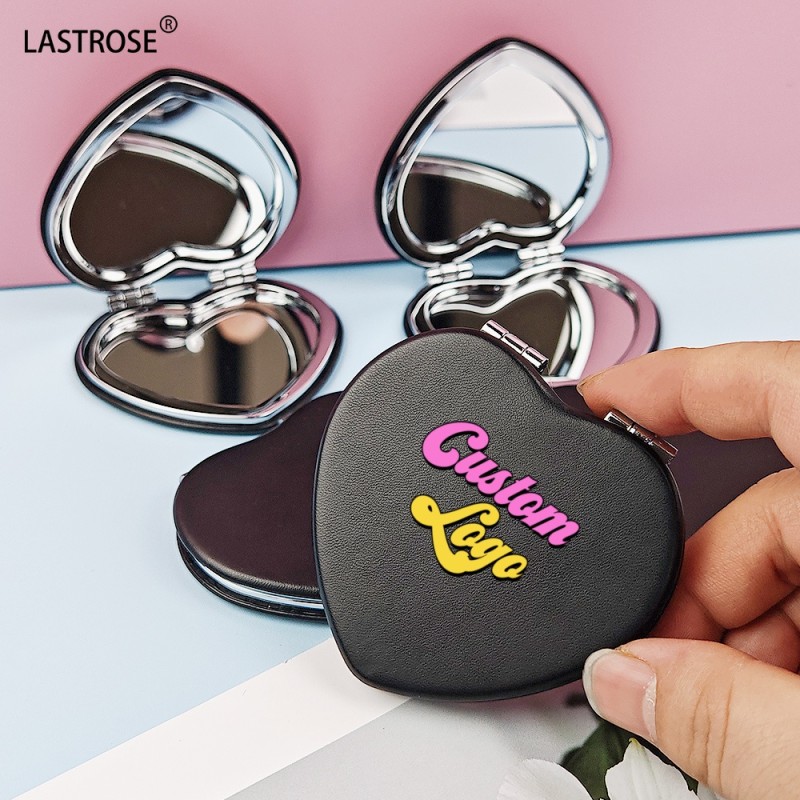 Compact Mirror Manufacturer - Wholesale Private Label Magnification Heart Shape Mirror Dual Side Hand Portable