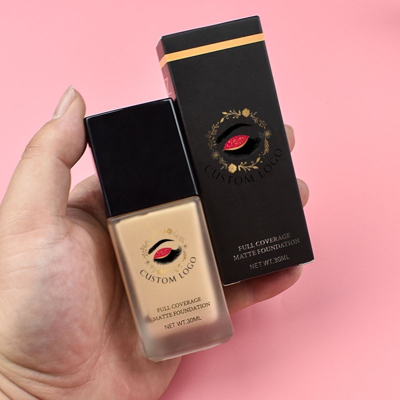 Liquid Foundation Manufacturer - Matte Waterproof Medium Full Coverage Brighten Makeup Liquid Foundation Private Label Face
