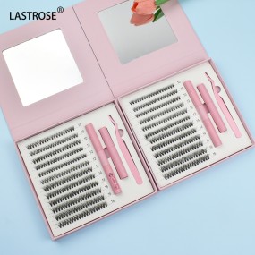 Lash Extensions Kit Manufacturer - Press on Lash Cluster Pre-glued Lashes Wholesale Lash Extensions Kit Diy
