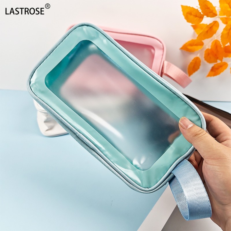 Waterproof Toiletry Bag Factory - Waterproof Toiletry Bag Transparent PVC Wash Bag Cosmetic Makeup Bag Black Transparent Matte