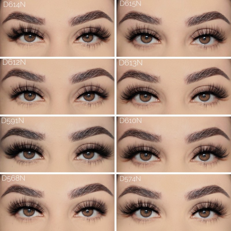 Faux Mink Eyelashes Manufacturer - Wholesale 3D 5D Faux Mink Eyelashes 12 Colors Natural Style Vegan False Eyelashes