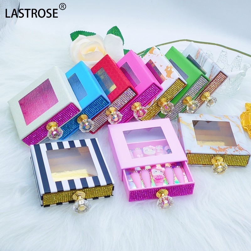 Press on Nail Packaging Box Supplier - Luxury Make Your Own logo Press on Nail Packaging Box Wholesale Beauty Shop False Nails