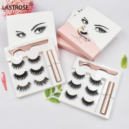 Magnetic Lash Set Factory - Private Label 5 Magnets Magnetic Lashes Wholesale Natural 3D Magnetic Lash Set False Eyelashes