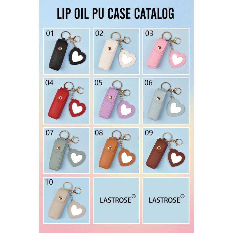 Lipstick Bag Manufacturer - Fashion Portable Mini Lipstick Lip Oil Bag Travel Pouch PU Cosmetic Bag Makeup Heart
