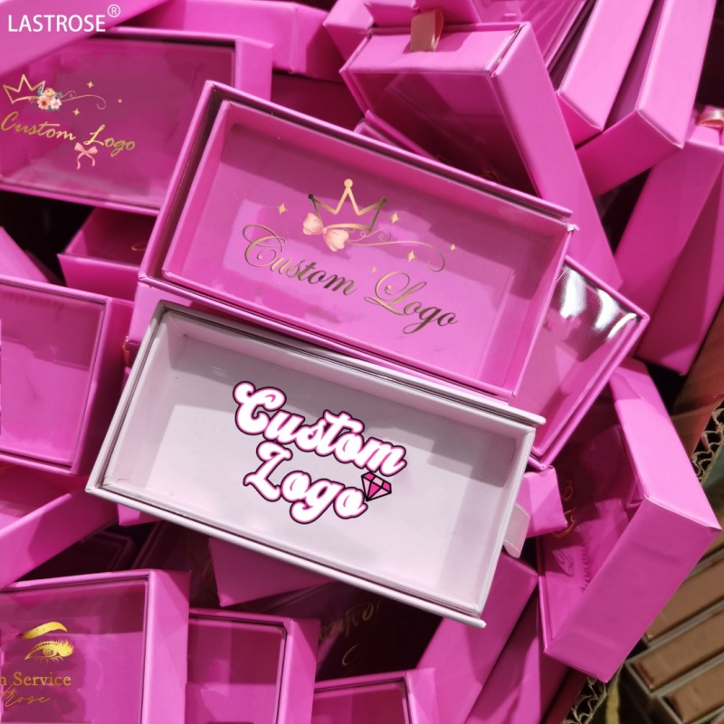 Eyelashes Packaging Case Manufacturer - Private Label Luxury Empty Holographic Pink Eyelashes Packaging Case Wholesale