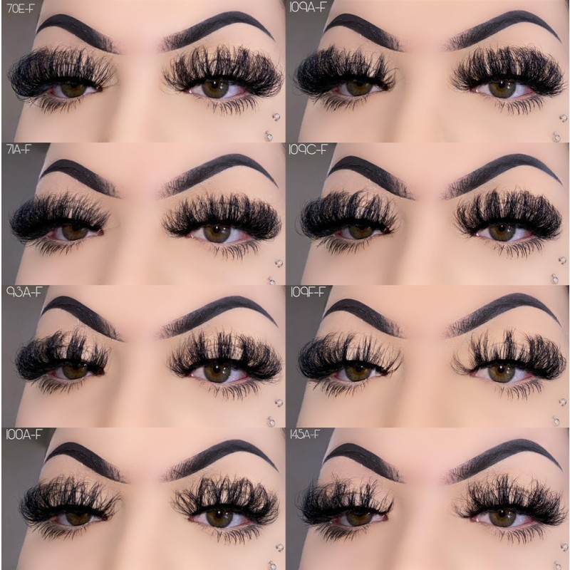 Russian Style Eyelashes Supplier - Wholesale 3D Russian Style Real Mink Fur Fluffy Eyelashes Custom C/D Curl